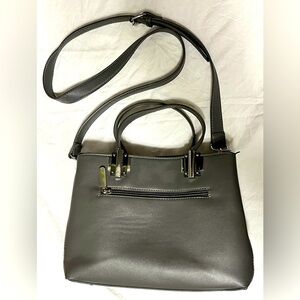 Charming Charlie Gray Purse Handbag with 2 straps, Preloved.